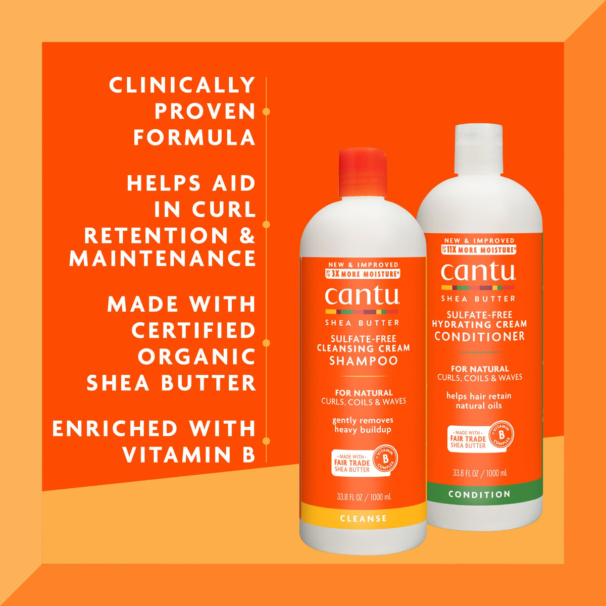 Cantu Shampoo and Conditioner set with shea butter