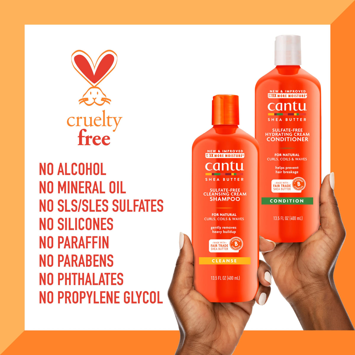 Cantu Shea Butter Conditioner being applied to curls