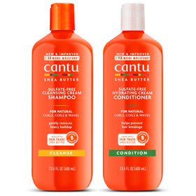 Cantu Shea Butter Shampoo and Conditioner set front view