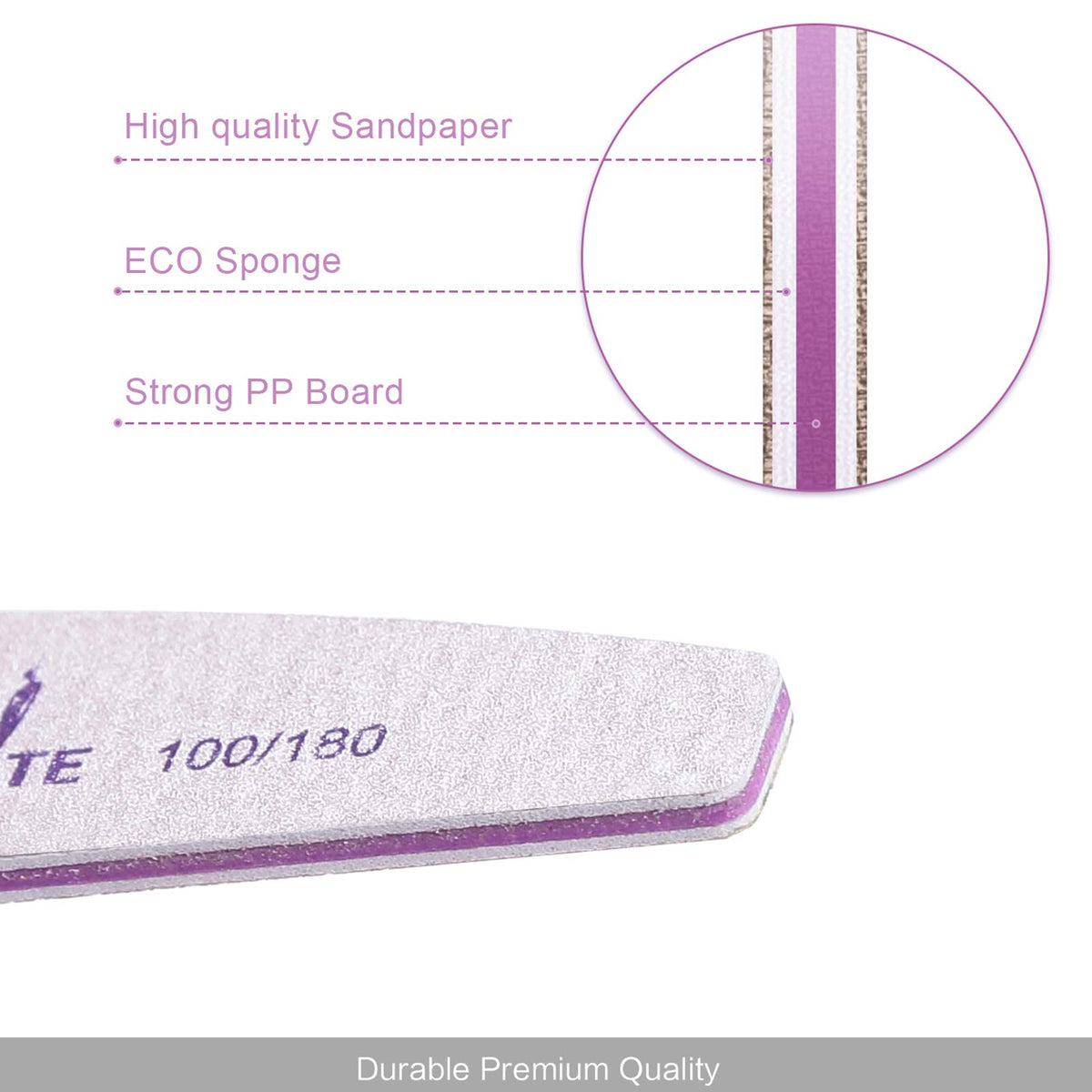 CANVALITE Nail Files displayed with nail art tools
