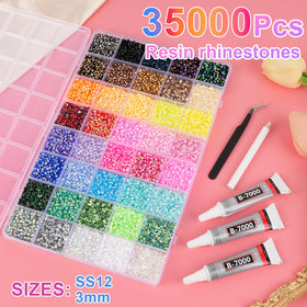 CANVALITE rhinestones box showing 40 grids