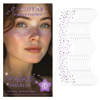 Cardiyar Glitter Freckles 24PCS pack front view with gold patches