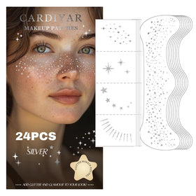 Cardiyar Glitter Freckles 24PCS pack front view with silver patches