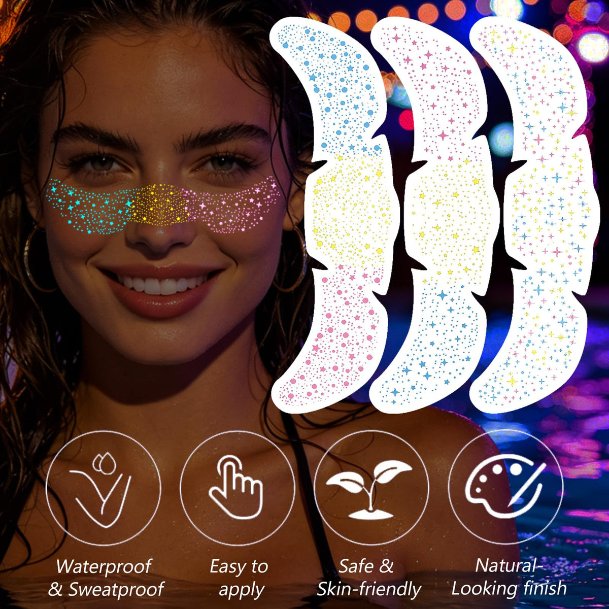 Cardiyar glitter freckles packaging display