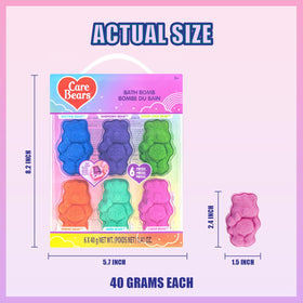 Care Bears Bath Bomb Set packaging with colourful design