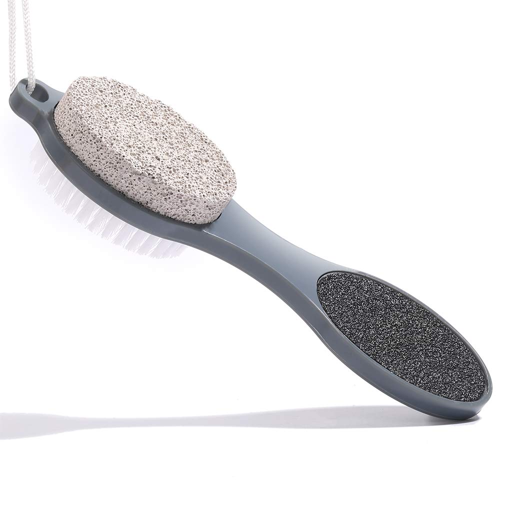 CAREHOOD Foot File Callus Remover 4-in-1 tool grey front view