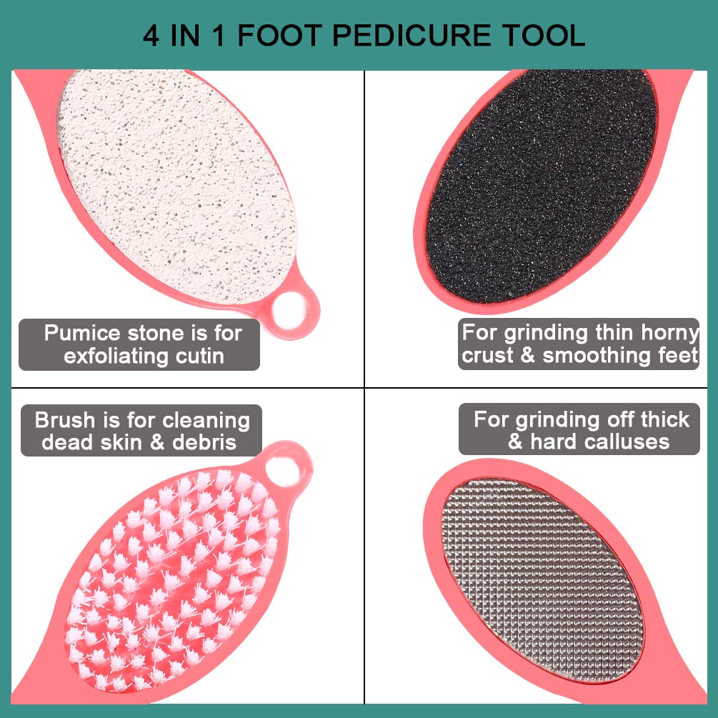 CAREHOOD Foot File Callus Remover demonstrating use on feet