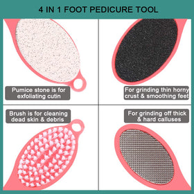 CAREHOOD Foot File Callus Remover demonstrating use on feet
