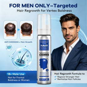 CARENICE Men's 5% Minoxidil Foam side view with packaging