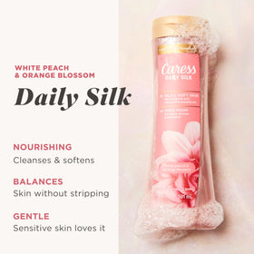 Caress Daily Silk Body Wash bottle side view