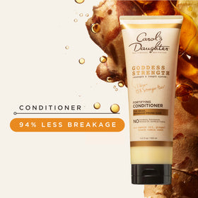 Carol's Daughter Goddess Strength Conditioner application on hair