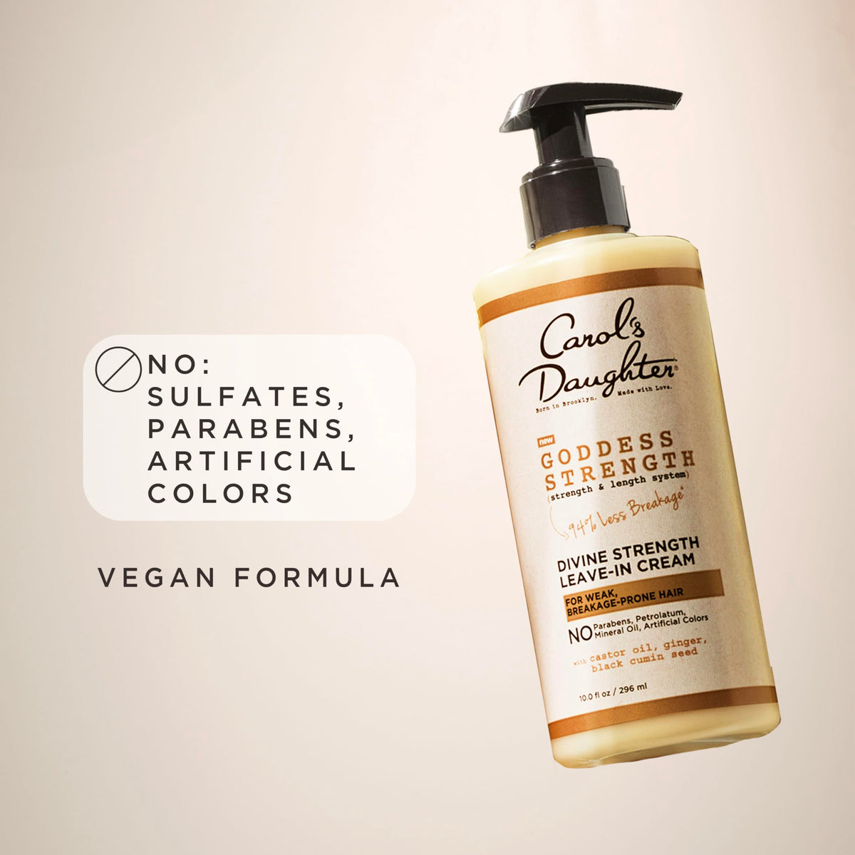 Carol's Daughter Goddess Strength Leave In Conditioner Cream packaging details