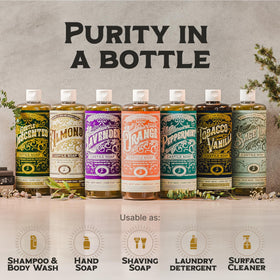 Carolina Castile Soap Almond Scent pouring into hands