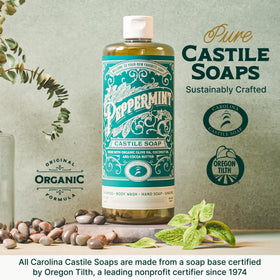 Carolina Castile Soap Peppermint Scent packaging details