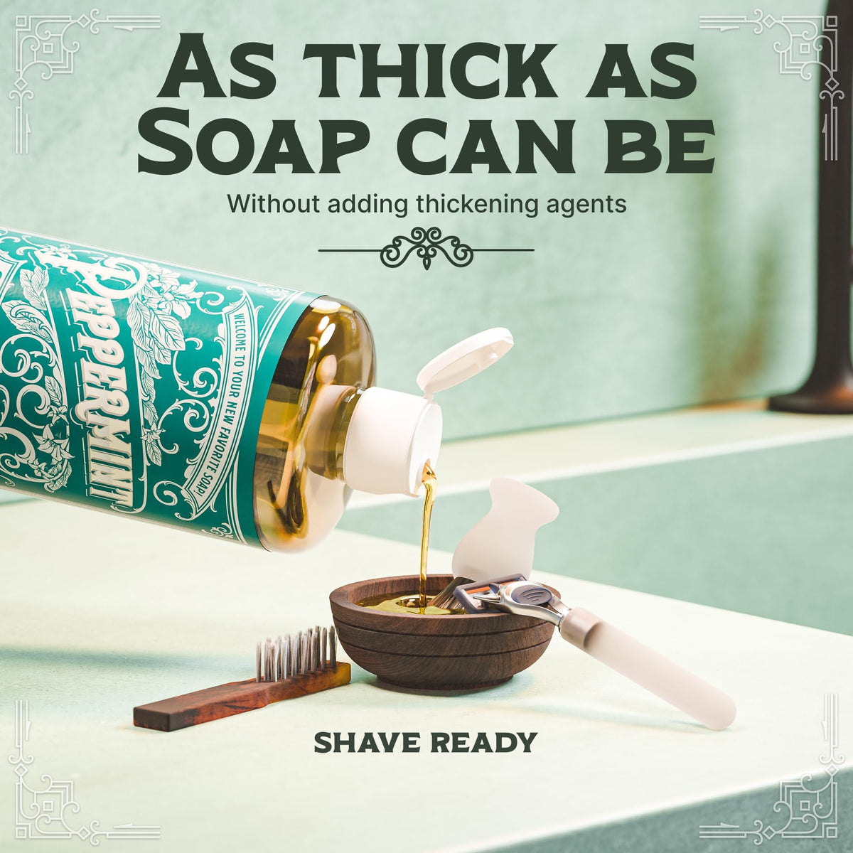 Carolina Castile Soap Peppermint Scent showing texture