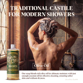 Carolina Castile Soap Unscented Liquid Soap 32 oz with suds