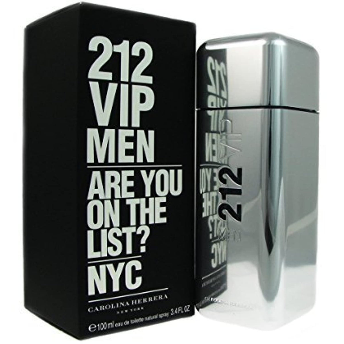 Carolina Herrera 212 VIP Eau De Toilette Spray for Men 3.4 oz front view