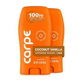 Carpe 100-Hour Antiperspirant Deodorant for Women in Coconut Vanilla, front view