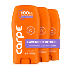 Carpe 100-Hour Antiperspirant Deodorant for Women Lavender Citrus front view