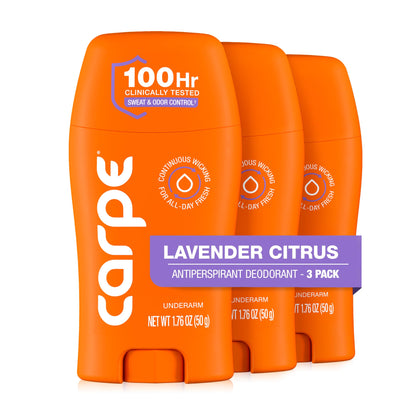 Carpe 100-Hour Antiperspirant Deodorant for Women Lavender Citrus front view
