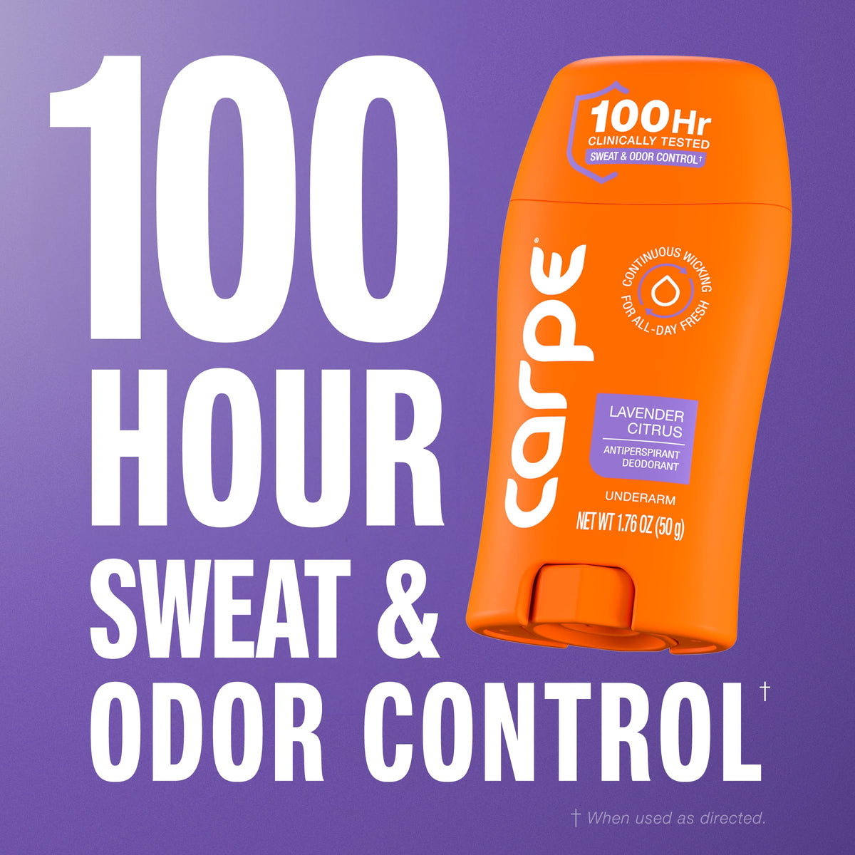 Carpe 100-Hour Antiperspirant Deodorant Lavender Citrus side view