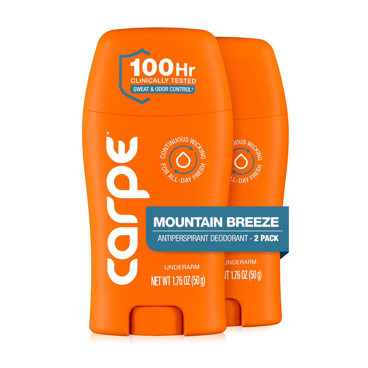 Carpe 100-Hour Antiperspirant Deodorant Mountain Breeze front view