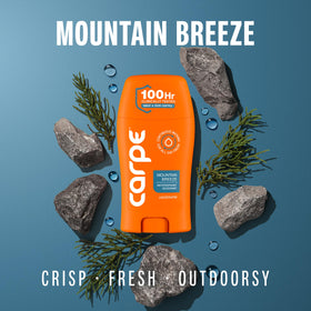 Carpe 100-Hour Antiperspirant Deodorant Mountain Breeze side view