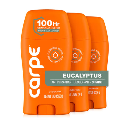 Carpe Antiperspirant Deodorant 100-Hour Eucalyptus front view