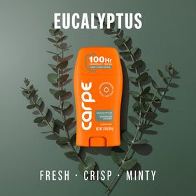 Carpe Antiperspirant Deodorant 100-Hour Eucalyptus packaging