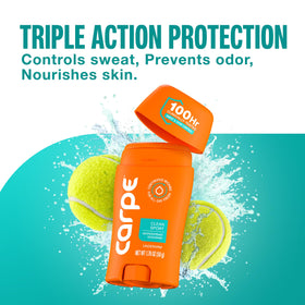 Carpe Antiperspirant Deodorant for Men Clean Sport texture