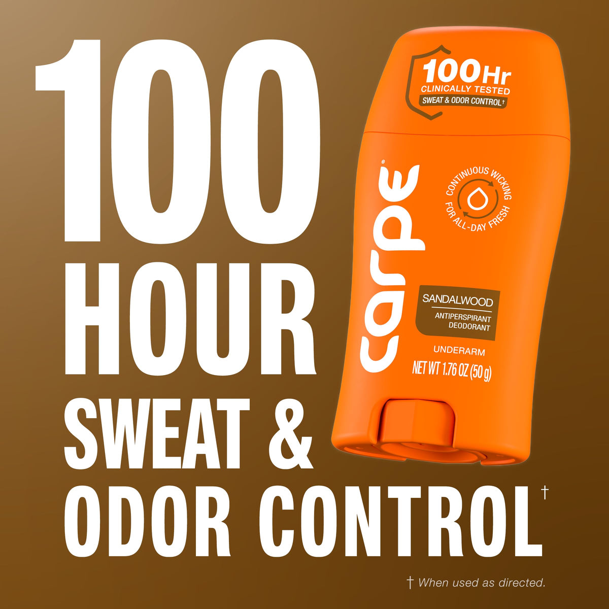 Carpe Antiperspirant Deodorant for Men Sandalwood application on skin