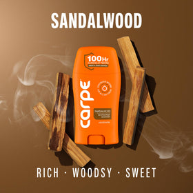Carpe Antiperspirant Deodorant for Men Sandalwood packaging