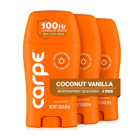Carpe Antiperspirant Deodorant for Women Coconut Vanilla front view