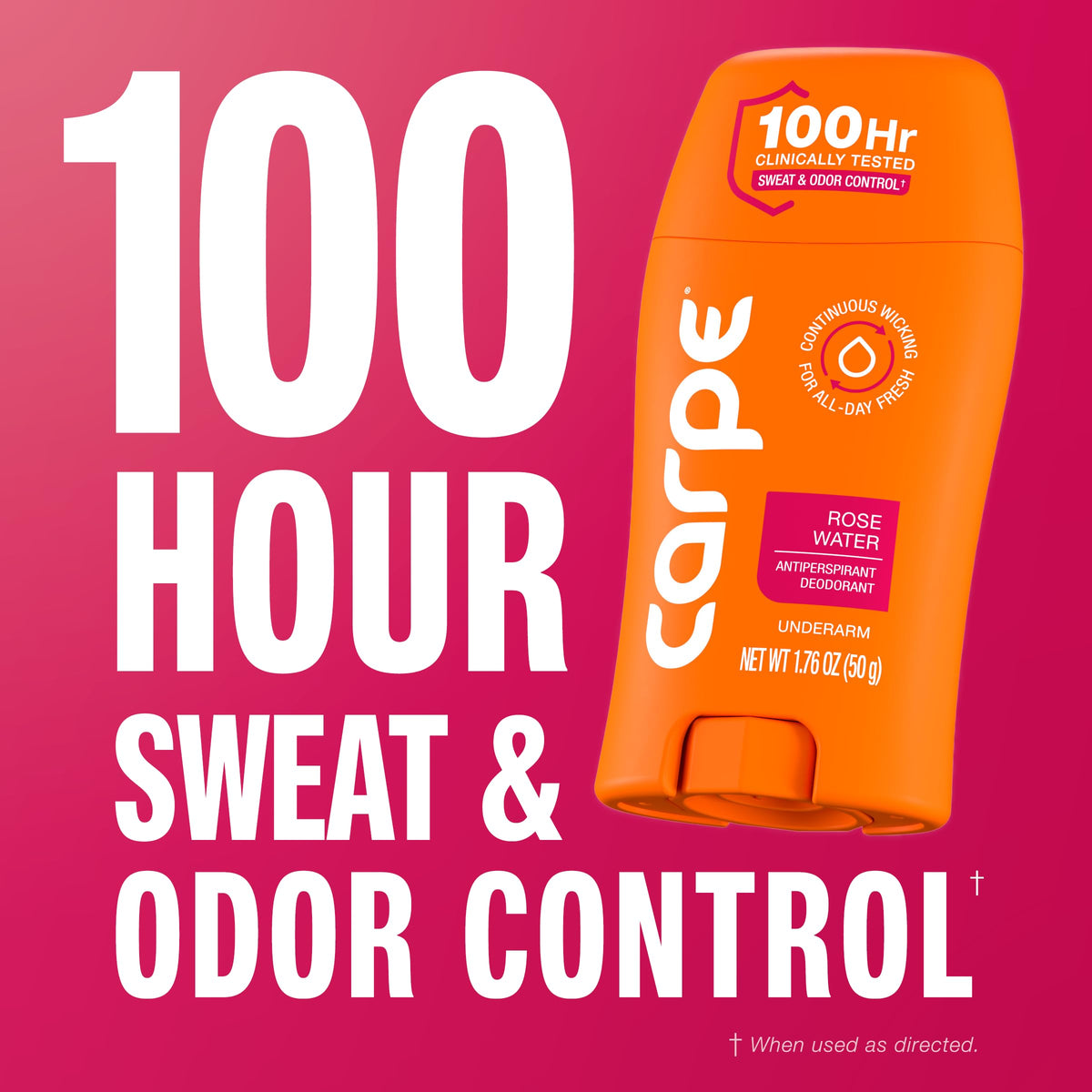 Carpe Antiperspirant Deodorant Rose Water packaging