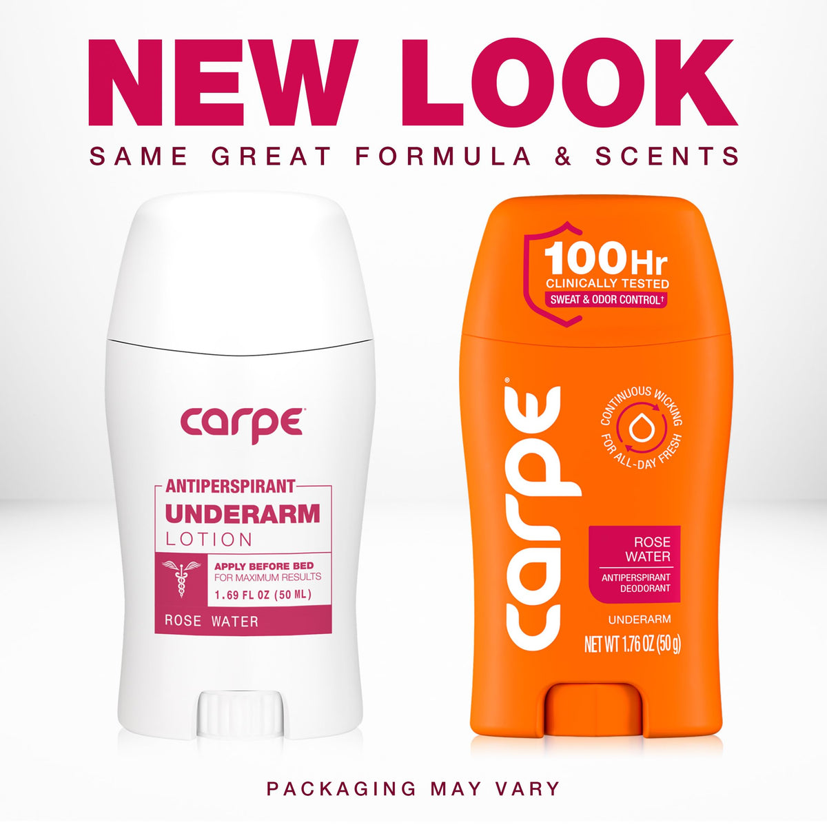 Carpe Antiperspirant Deodorant Rose Water packaging side view