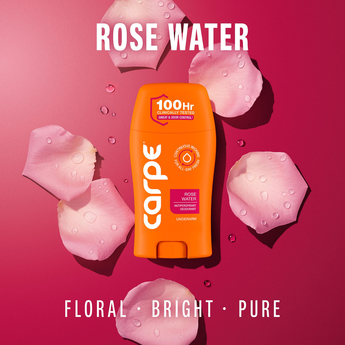 Carpe Antiperspirant Deodorant Rose Water side view