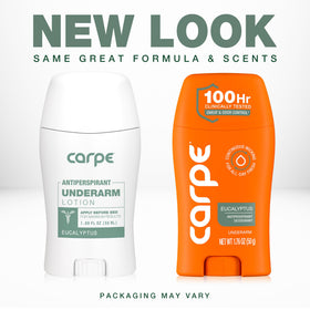 Carpe Antiperspirant Eucalyptus back view showing ingredients