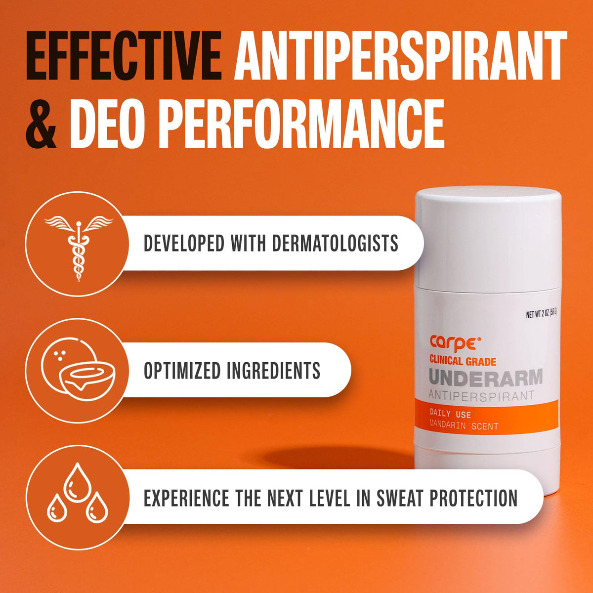 Carpe Antiperspirant Stick showing packaging details