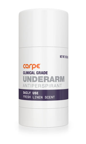 Carpe Clinical Strength Antiperspirant Stick, Fresh Linen front view