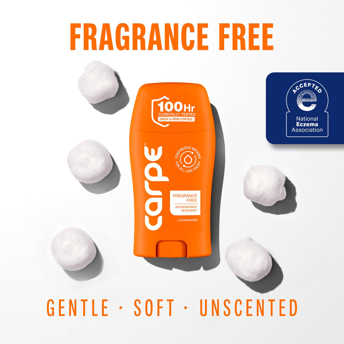 Carpe deodorant application on skin