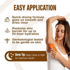 Carpe Deodorant Coconut Vanilla with tropical background