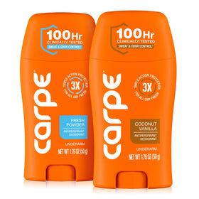Carpe Deodorant for Women Coconut Vanilla 2 Pack front view