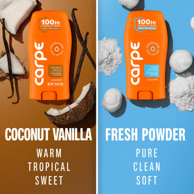 Carpe Deodorant for Women Fresh Powder 2 Pack front view