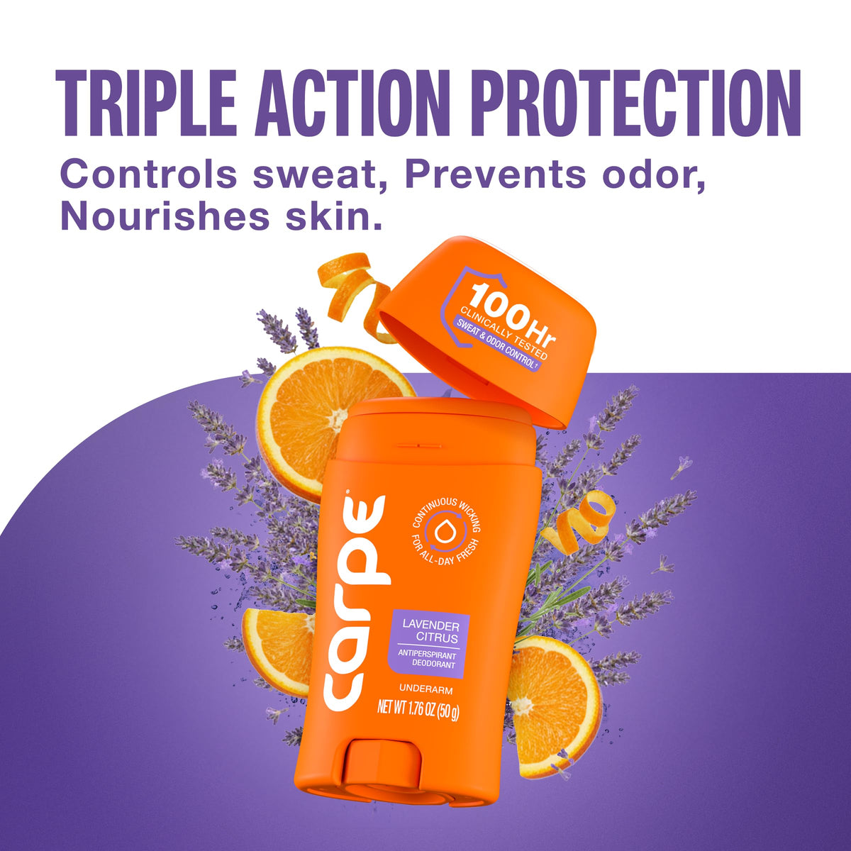 Carpe deodorant Lavender Citrus with fresh citrus ingredients