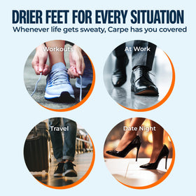 Carpe foot lotion ingredients list on the back of the packaging