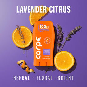 Carpe Lavender Citrus Antiperspirant application on skin