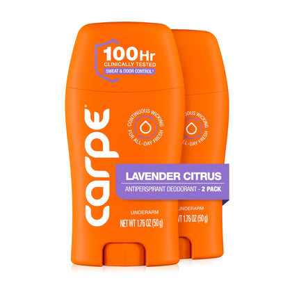 Carpe Lavender Citrus Antiperspirant Deodorant front view