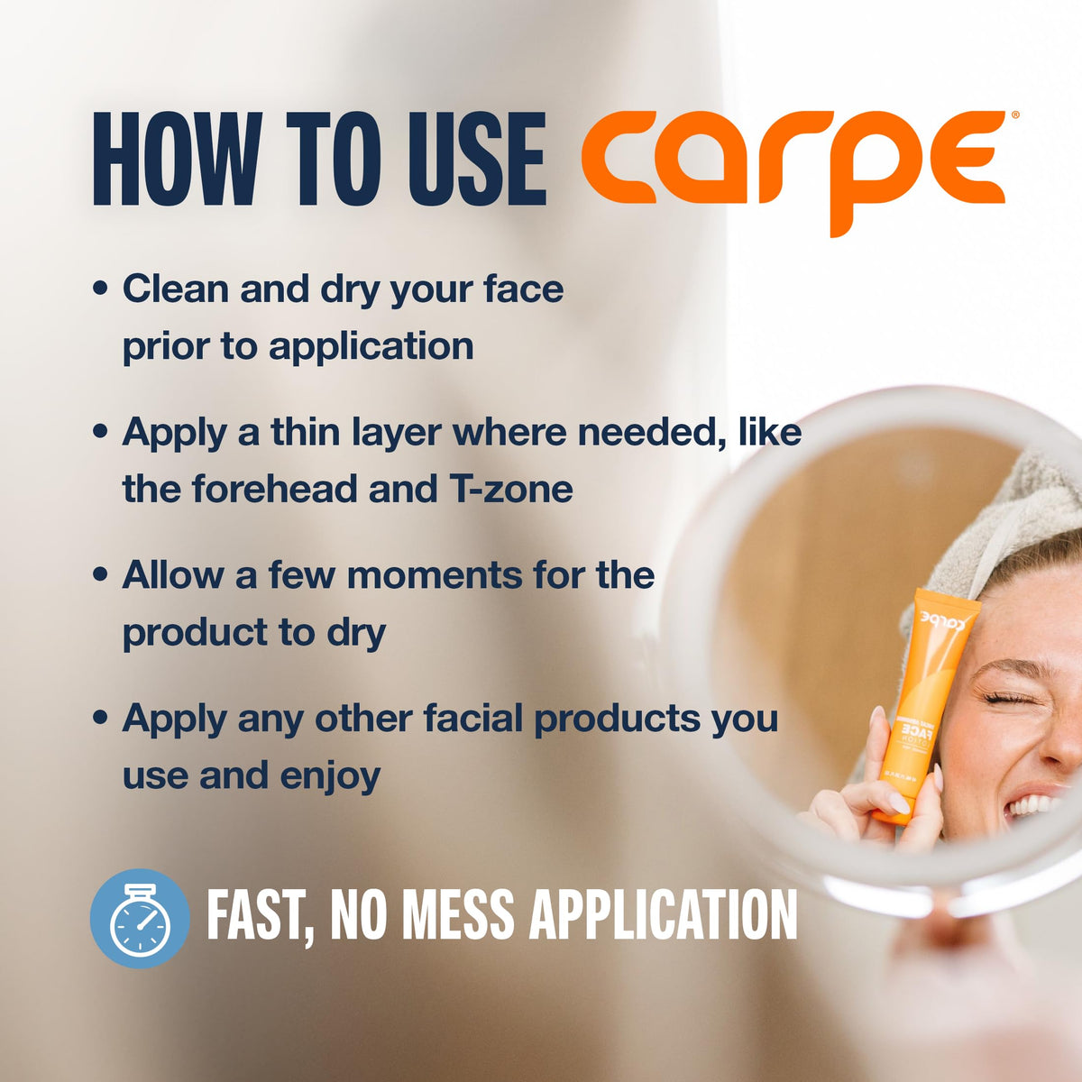 Carpe Sweat Absorbing Face Lotion ingredients list