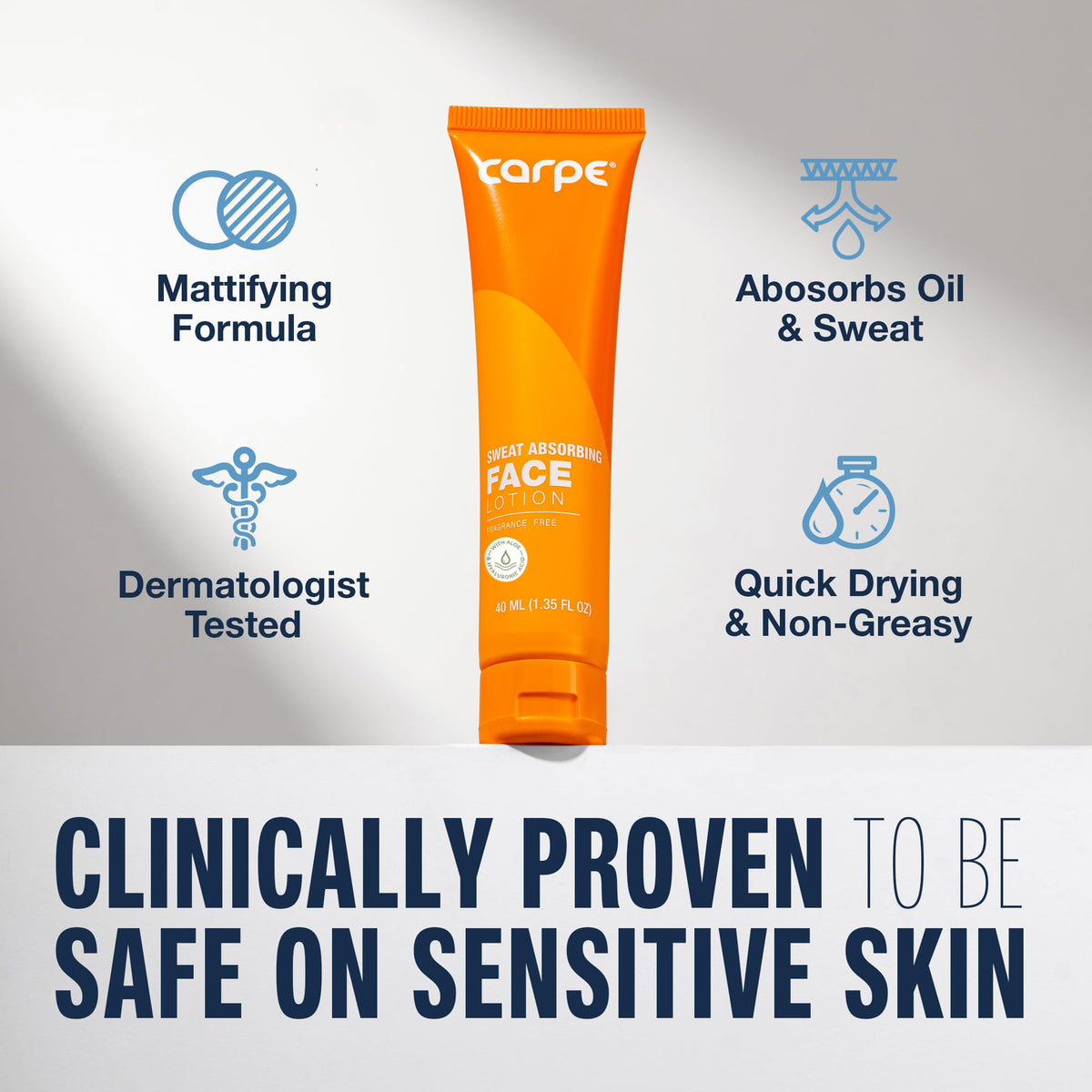 Carpe Sweat Absorbing Face Lotion texture close-up