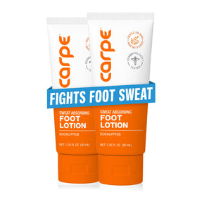 Carpe Sweat Absorbing Foot Lotion Eucalyptus 2 Pack front view